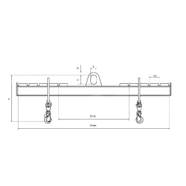 Tigrip® TTS Kranhakentraverse - verstellbar