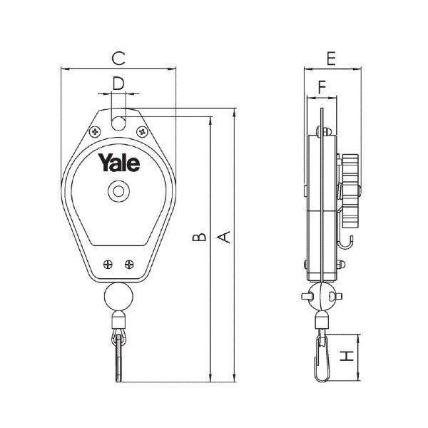 Yale YFS-A Federzug mit Arretierung