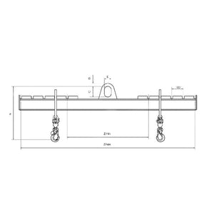 Tigrip® TTS Kranhakentraverse - verstellbar